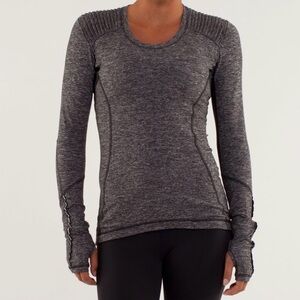 Lululemon Star Runner Long Sleeve- Grey & Black